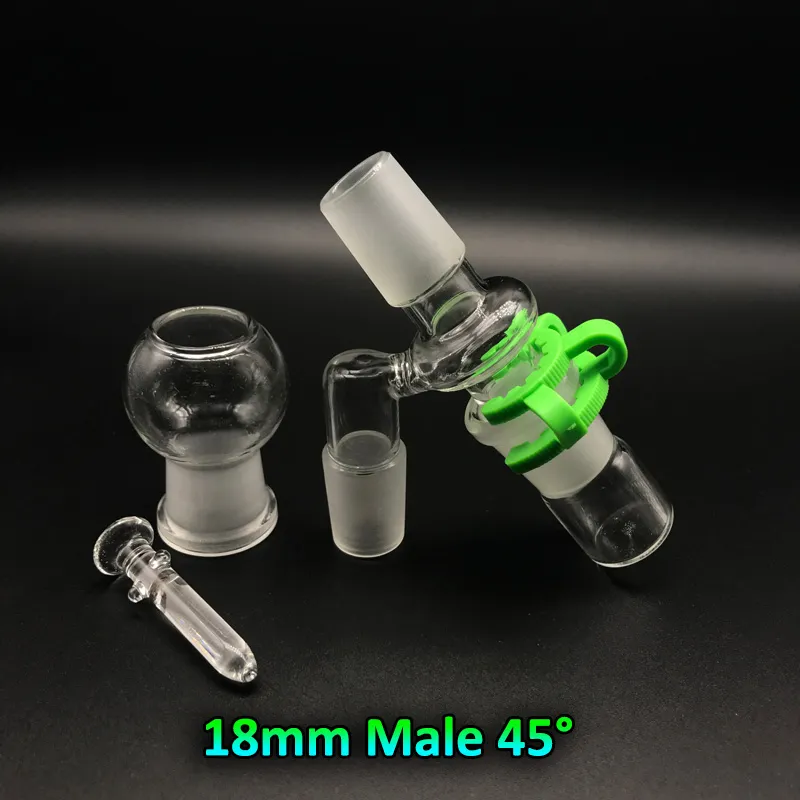 18mm Male To 14mm Female Ash Catcher Drop Down Adapter - Reclaim Glass Lab Adapter