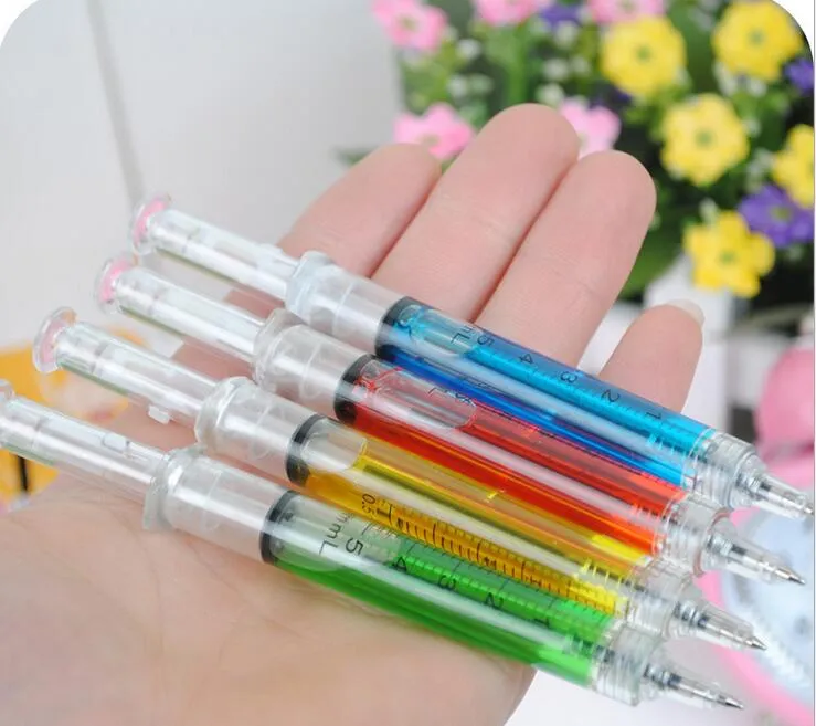 Nice Doctor Nurse Gift Liquid Syringe Injection Ballpoint Pen Ballpen G642