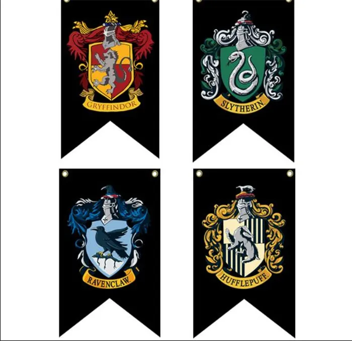5x Harry Potter House Banner Flag Gryffindor Slytherin Ravenclaw Hufflepuff Gift