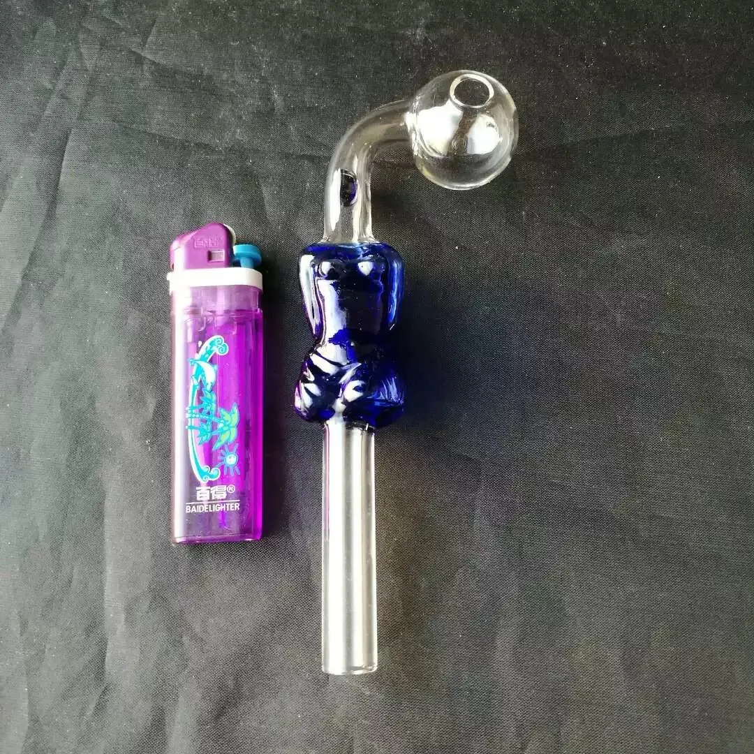Accessoires de bongs en verre de brûleur de coude de couleur, pipes à fumer en verre colorées mini pipes à main multicolores meilleure pipe en verre cuillère