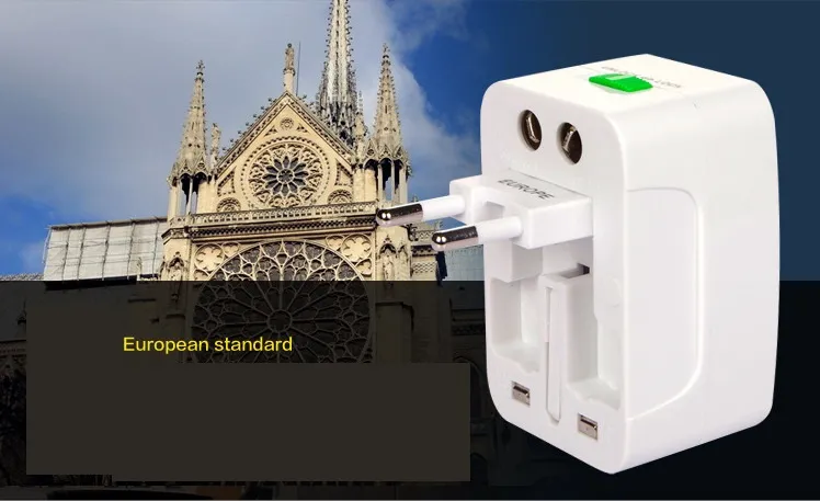 All in One International Universal Adapter Travel Power Charger AU/UK/US/EU PLug In Retail package 