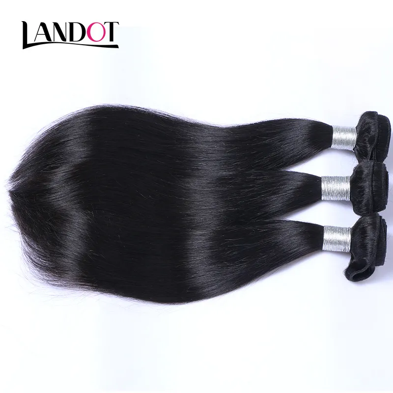 100% Virgin Human Hair Weaves Bundlar Brasilianska Peruanska Malaysiska Indiska Kambodjanska Ryska Eurasian Filippinska Straight Remy Hair Extensions