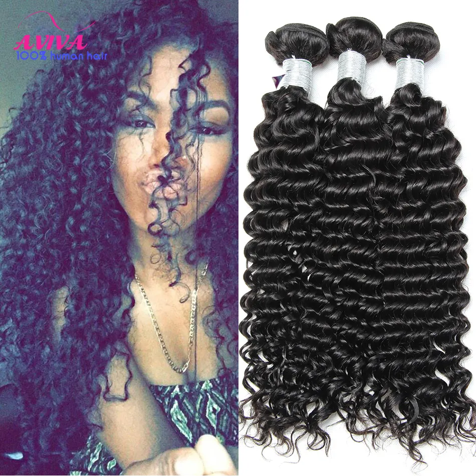 8A Peruvian Indian Malaysian Mongolian Cambodian Brazilian Deep Curly Virgin Hair Weave 3/4/5 Bundles Cheap Curly Remy Human Hair Extensions