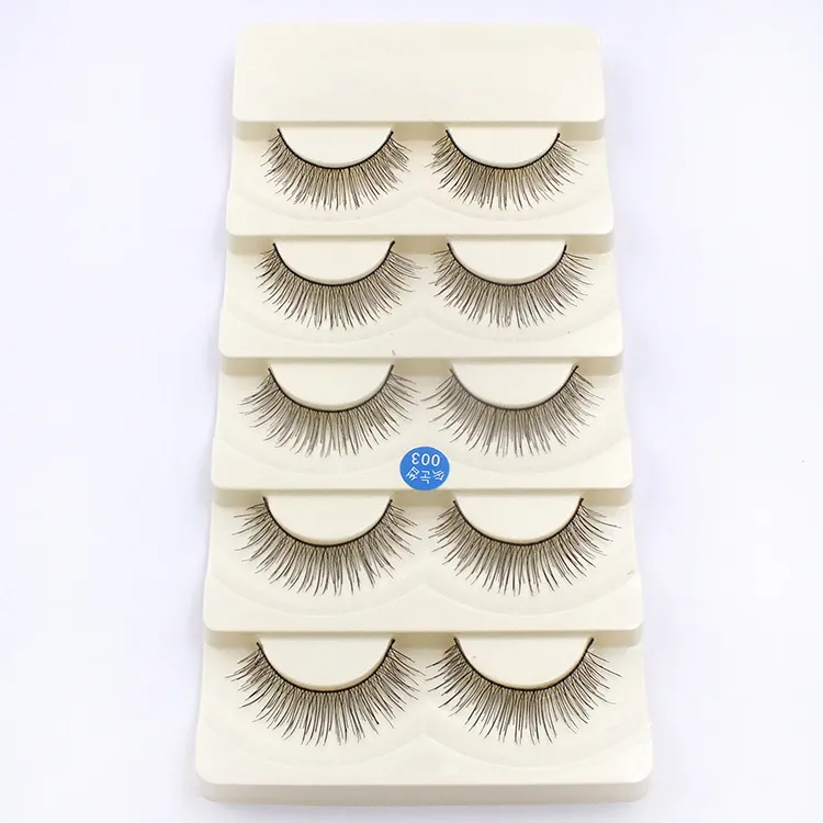 Soft Long Makeup Cross Thick False Eyelashes Package Natural 3D Handmade Lashes with Retail Box