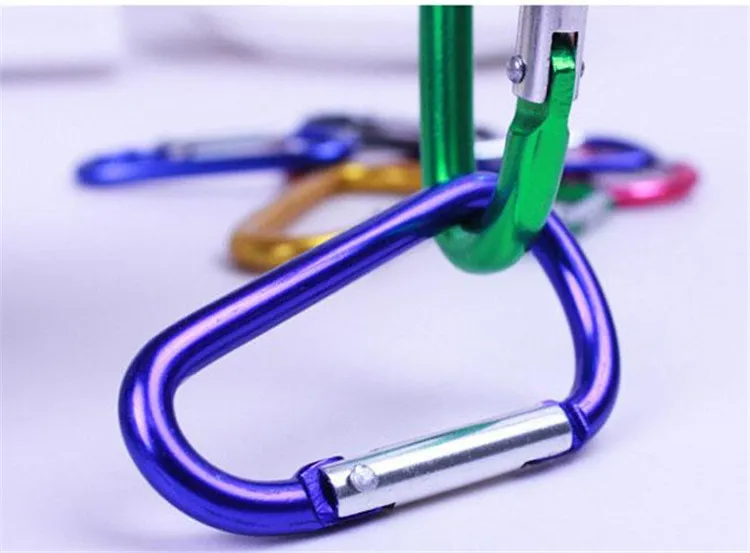 Carabiner Halka Anahtarlıklar Anahtarlıklar Doğa Sporları Kampı çekin Klip Kanca Anahtarlık Yürüyüş Alüminyum Metal On Rahat Yürüyüş Kamp Klip