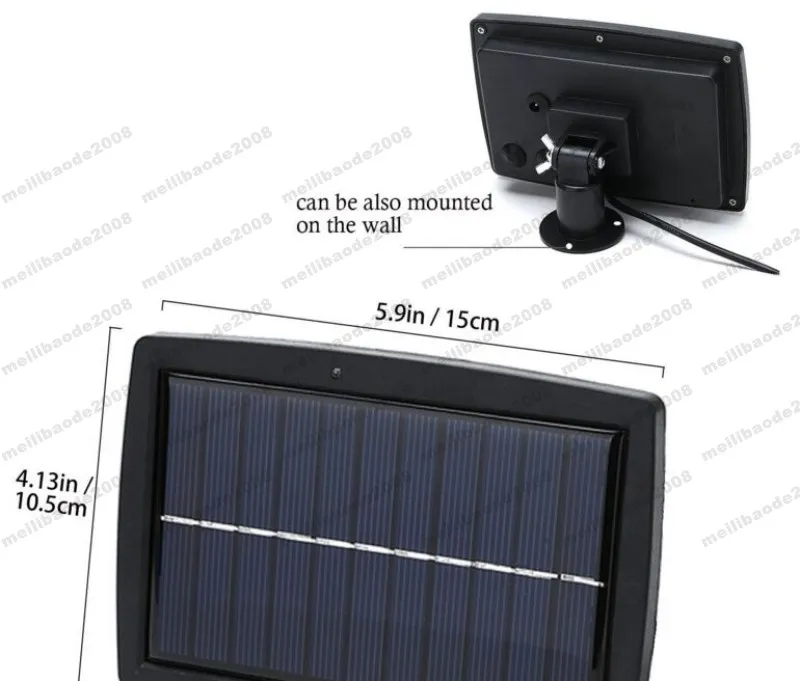 NEW Promotion 10W Solar Power LED Flood Night Light Waterproof Outdoor Garden Decoration Landscape Spotlight Wall Lamp Bulb MYY