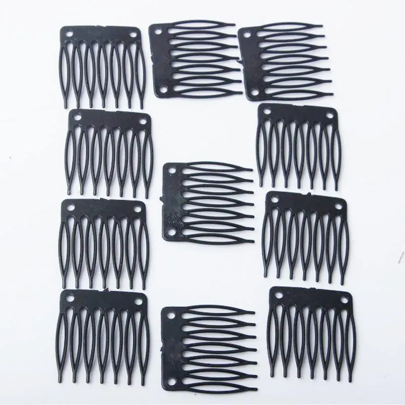 Whole Wig Combs For Wig Making Combs hair extensions tools combs Clips with 7teeth For Wig Cap7098191