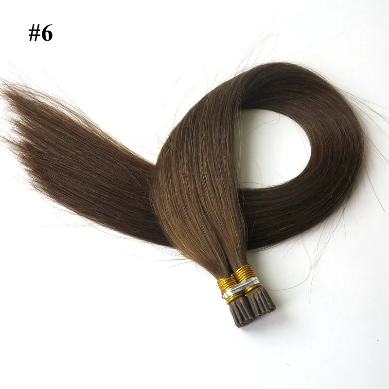 50strand 각 팩 1G I 팁 머리 extenisons 20inch keratin 스틱 팁 머리카락 브라질 인간의 머리카락