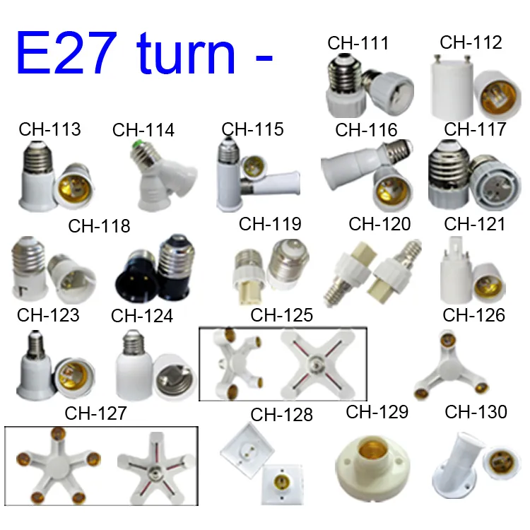 E27 TO E40 LED Holder base Converter Clamp bases for E14 Screw E26 B22 light Socket Wedge GU5.3 GU10 G9 MR16