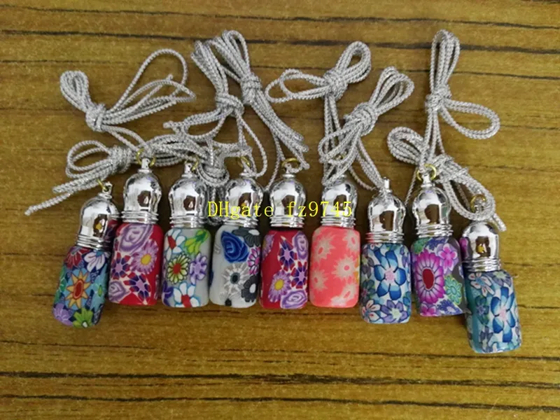 100 teile/los Kostenloser Versand 3ML Polymer clay parfüm flaschen 3CC Leere Roller ball flasche Auto Anhänger