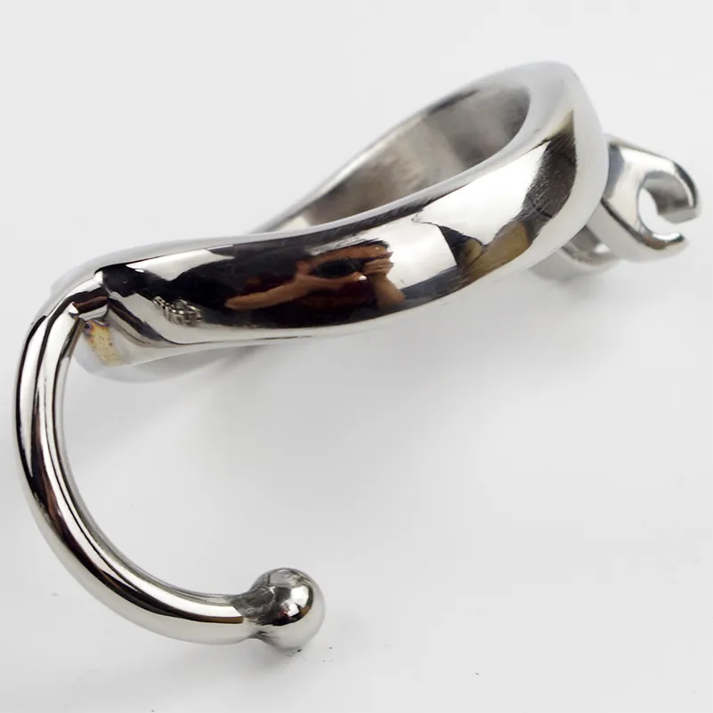 Anel de arco de base de gaiola de galo de aço com dispositivo de separação de testículos brinquedos sexuais para homens dispositivo de castidade