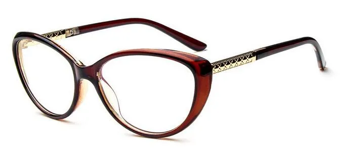 ブランドファッション女性ミーオピアアイメガネフレーム猫の目の光学メガネフレームヴィンテージレトロな眼鏡アイウェア/ロット送料無料