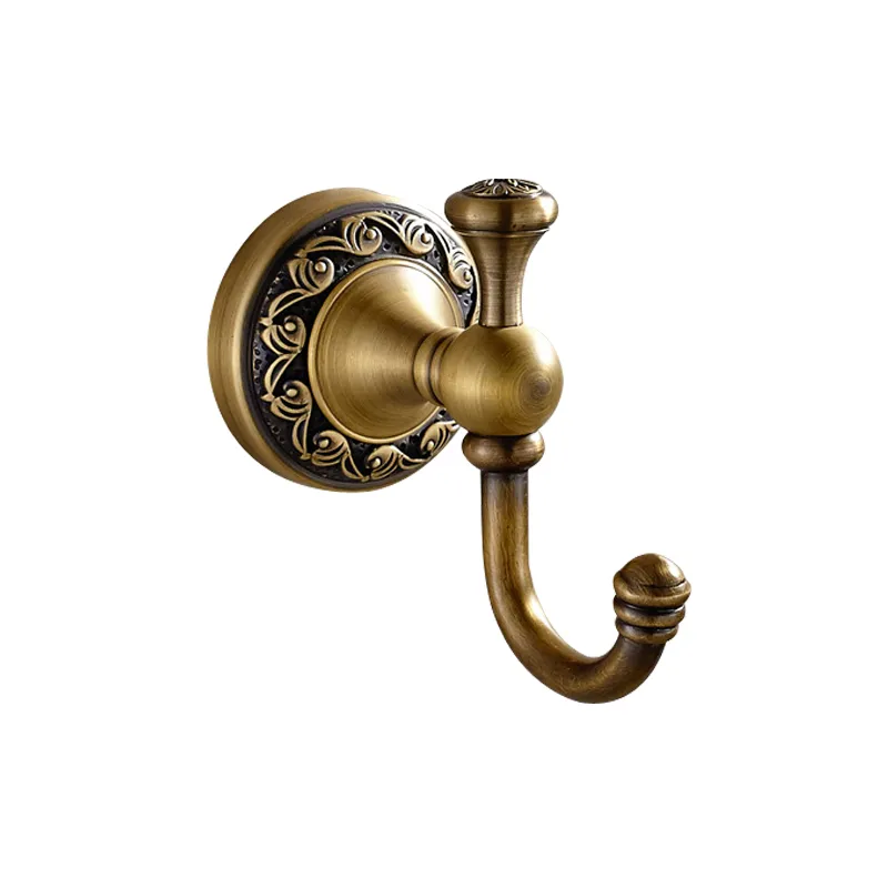 European Style Bathroom Bronze Hand Towel Holder With Single Hooks