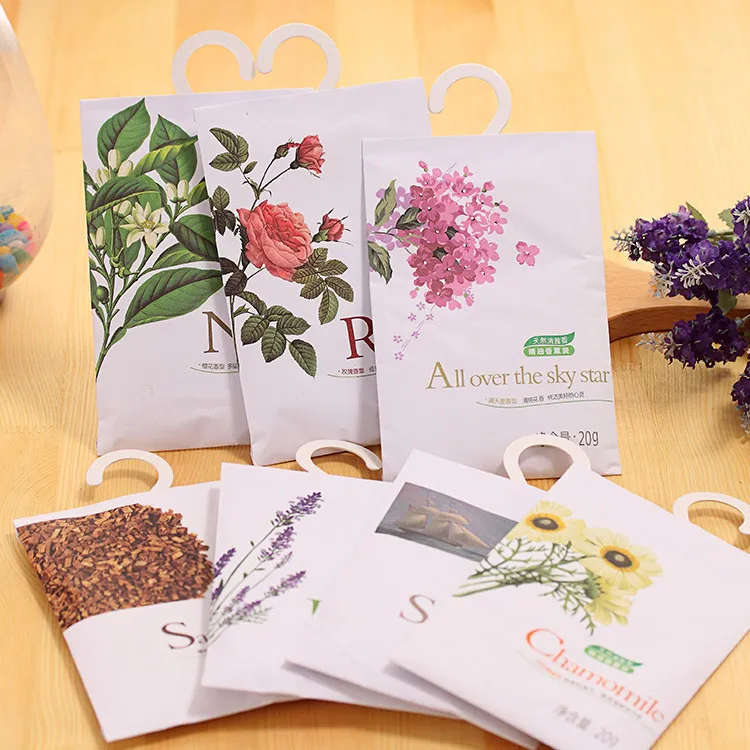 Sachet Bags Fragrant lavender sachet hanging wardrobe closet car odor mildew insect repellent Clothes Fragrant 