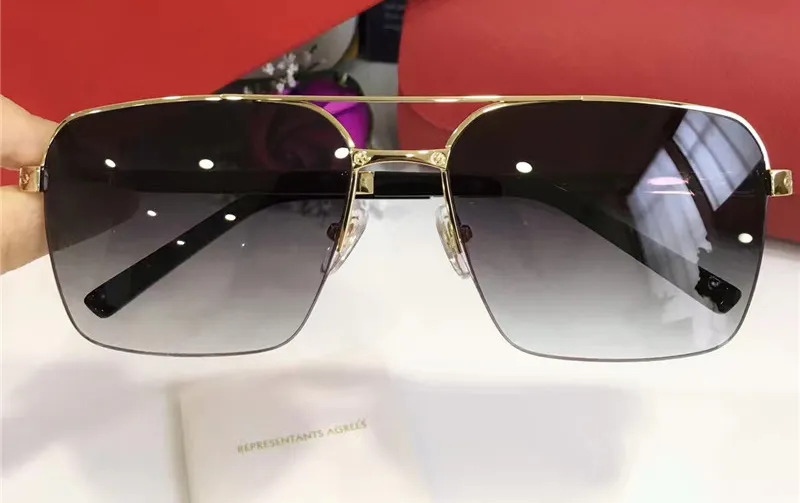 Men's square gold sunglasses on sale
