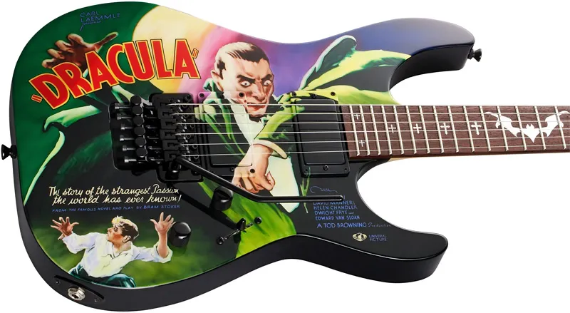 Kirk Hammett Ltd KH-3 Karloff Mummy Dracula Electric Guitarカスタム塗装エアブラシ、EMGピックアップ、フロイドローズトレモロブリッジ