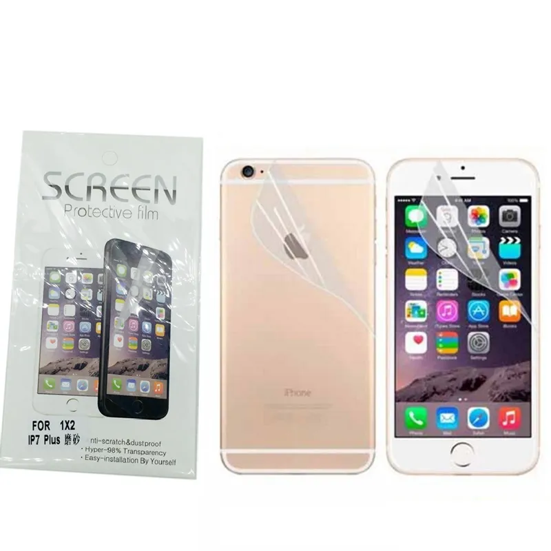 Matte Ultra-thin Frosted Cell phone Protectors Films Anti-Glare For iPhone X 8 7 6s plus 5S Dustproof Screen Front Back Protective film