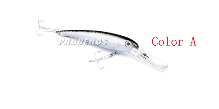 Bionic Big Minnow Saltvatten Fiske Lure ABS Plast Crank Baits 20cm 41G Djupdykning Fiskfiske bete med plastlåda