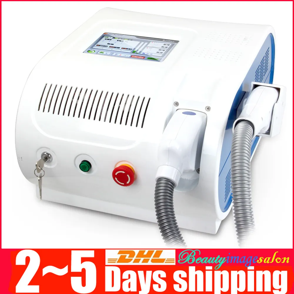 Professionell E-Light IPL permanent snabb hårborttagning 3MHz RF Tendering Skin Rynka Frickles Minska Anti-Aging Beauty Equipment