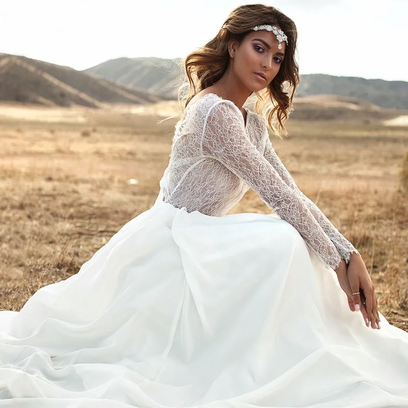 sachin and babi light blue dress lee-petra-grebenau-reef-dimitras-bridal-chicago-draped-silk-chiffon-sheath- wedding-dress-with-shoulder-straps-and-high-slit main image 1