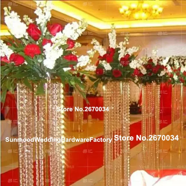 Wedding Way Way Flower Stand Lenue Pilar de columna de cristal arylic para la decoración de la boda5459578