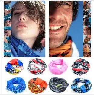 Gorąca Sprzedaż Szalik Outdoor 205 Kolory Promocja Wielofunkcyjna jazda na rowerze Bezszwowa Bandana Magiczna Szalik Kobiety Mężczyźni Hot Hair Band Scarf M026