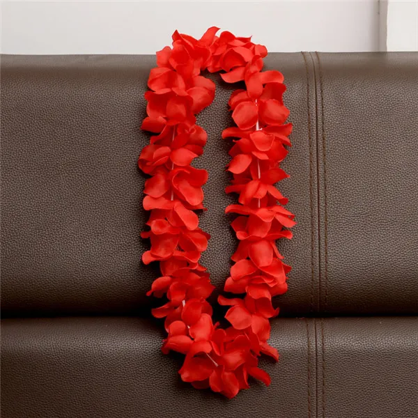 Hawaiian Leis Silk Flower Party Favor Leis Artificial Garland Wreath Cheerleading Halsband Dekoration