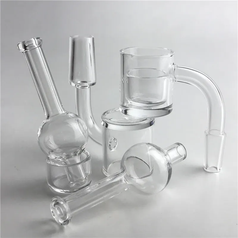 25mm XL Düz Üst Kalın Alt Kuvars Tavaya Banger Nargile Carb Cap Dabber Tırnak 20mm Eklemek Kase Phat Termal Çivi Cam Bong