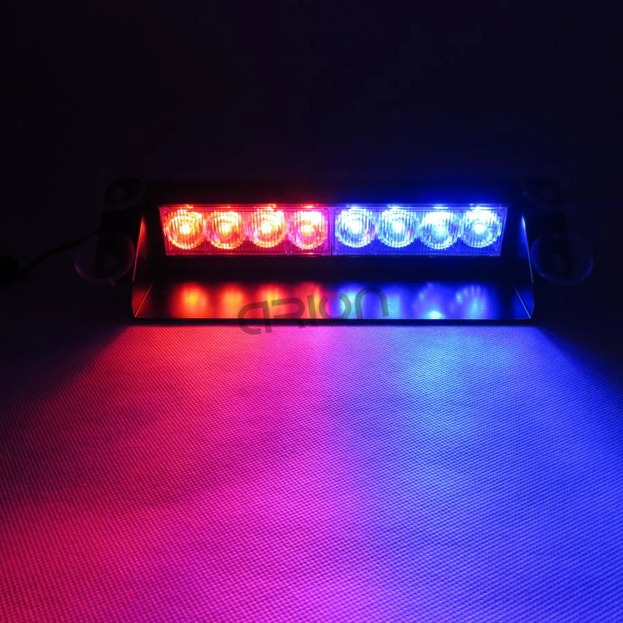 6 LED-Notfall-Blitzlichter, rot, blau, Stroboskop-Warnung