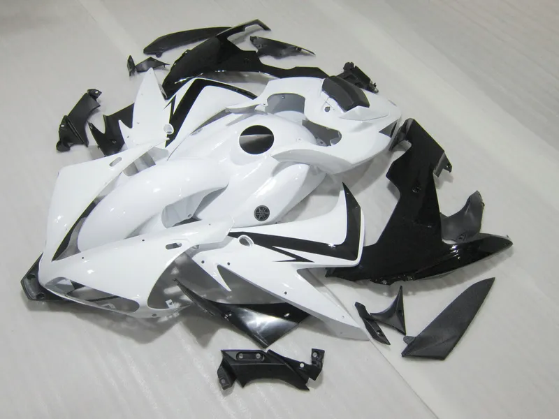 100% apto para carenados de molde de inyección Yamaha YZFR1 2004-2006 kit de carenado blanco negro clásico YZF R1 04 05 06 OT18