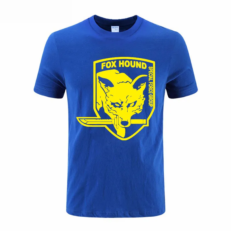 Metal Gear Solid MGS Fox Hound Gra wideo Męskie Mężczyzn Tshirt Fashion Summer Short Sleeve Bawełniany Tshirt Tshirt TEE CAMISETAS HOMBRE3988729