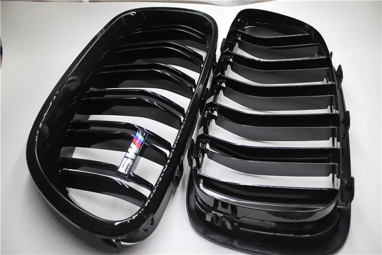 ل BMW F10 5 Series 520i 523i 525i 530i 535i 20102014 Black Dual Slat M5 Grille Grille Grille بالكامل D10578932222222222222222