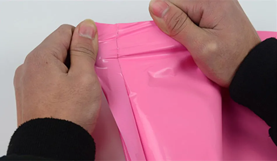 17*30cm Pink poly mailer shipping plastic packaging bags products mail by Courier storage supplies mailing self adhesive package pouch