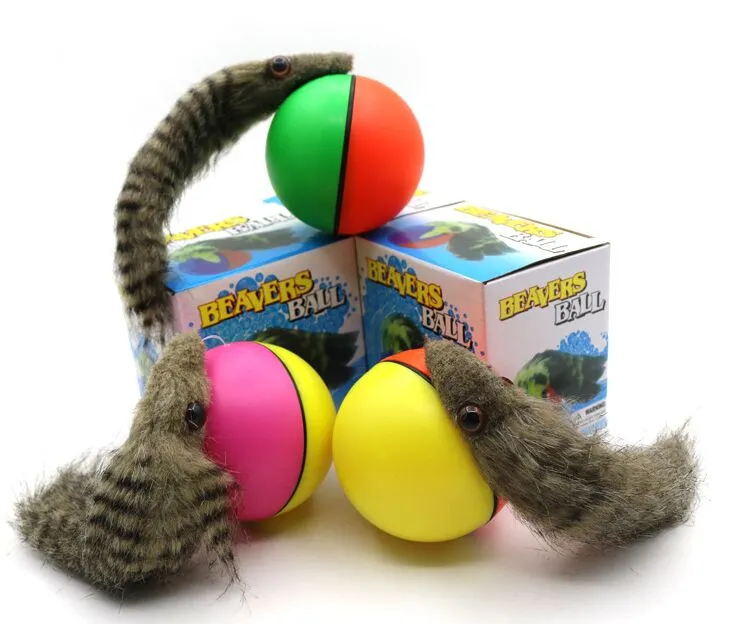 Beaver Ball Dog Cat Weasel Motoriserad rolig rullande boll husdjur barn som hoppar roligt rörande Toy9555837