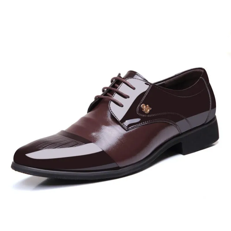 Moda Hakiki Deri Erkek Oxford Ayakkabı Lace Up Casual İş Erkek Ayakkabı Marka Erkek Gelinlik Ayakkabı