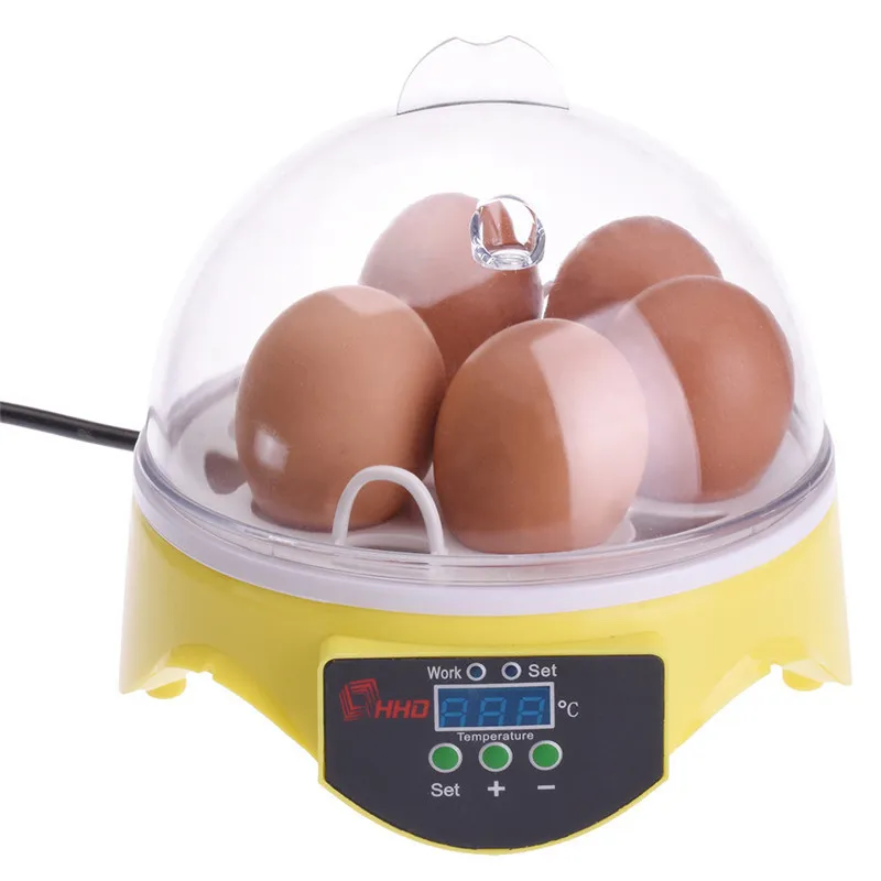 7 Digitaler Hühnerbrutkasten, Brüter, durchsichtiger Eierdrehbrutkasten, Brüter, Temperaturregelung, Entenvogelschale, automatischer Brutkasten