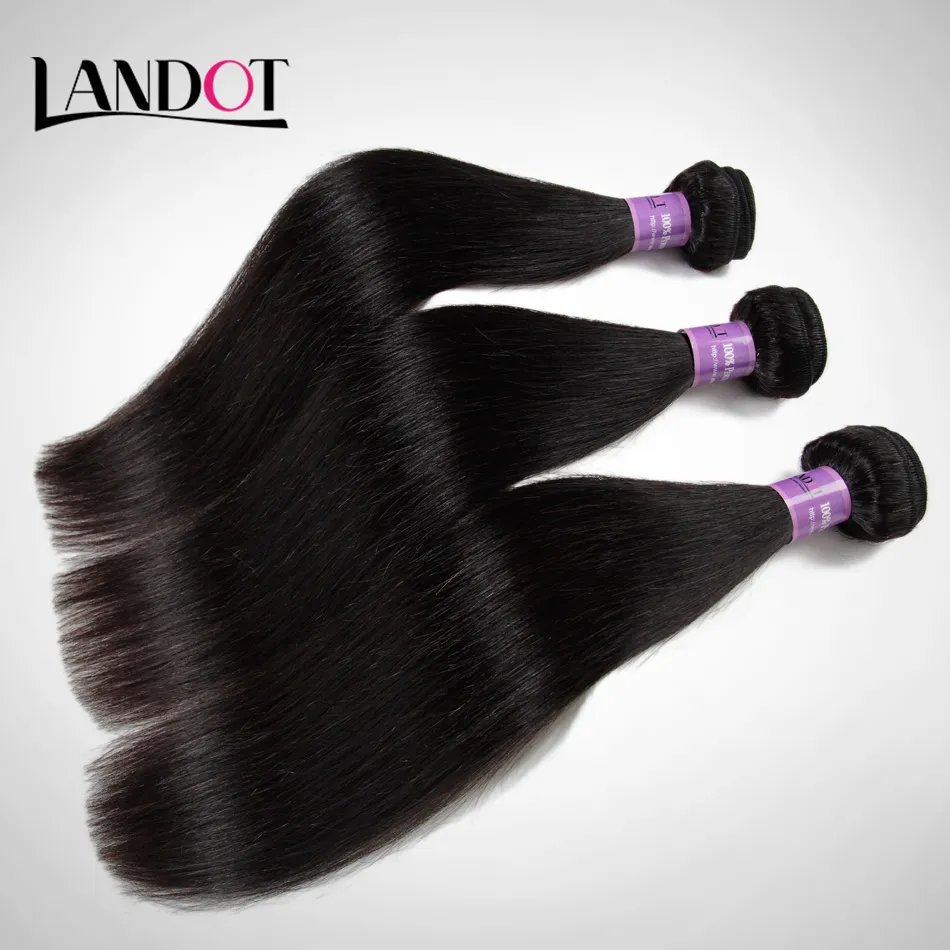 Brazylijski Malezyjski Indian Peruwiański Kambodżański Dziewiczy Włosy Wyplata 7a Grade Brazillian Human Hair Extensions Podwójny Wątek Naturalny Kolor