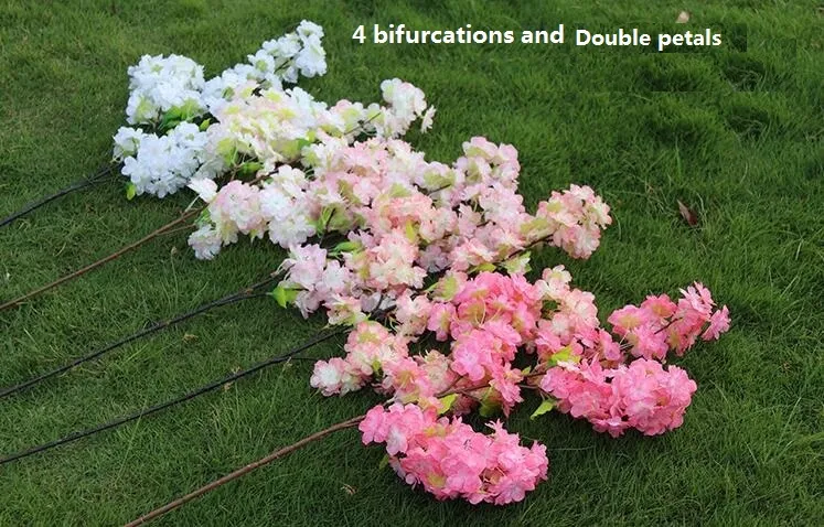 Wedding Flowers Artificial Cherry Blossom Multi-colour optionele bruiloftdecoratie Sakura 39 inch 100 cm lang