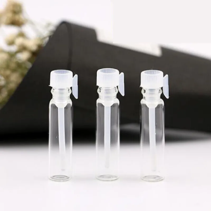 Mini flacons en verre 1ML 1CC, petites bouteilles vides rechargeables de laboratoire, tube de bouteille de parfum, huile liquide, parfum