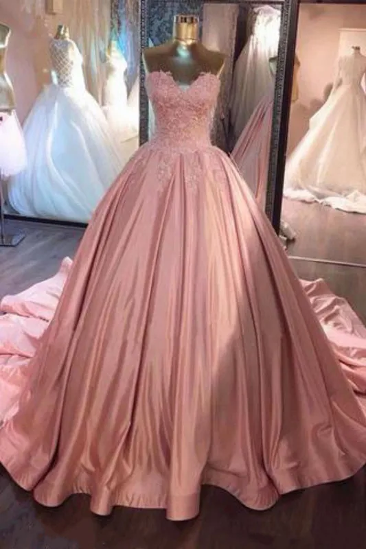 استحى الوردي فساتين quinceanera الكرة ثوب 2019 حبيبته العنق الحلو 16 فساتين زائد حجم العباءات المناسبة الخاصة