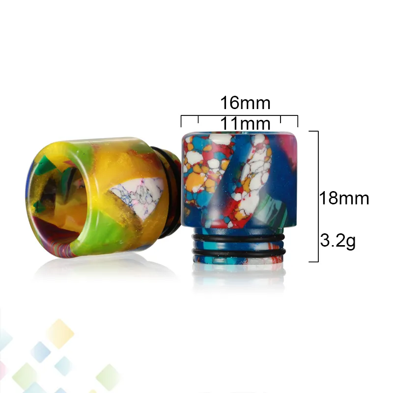 810 Turquoise with Epoxy Resin Drip Tips for TFV8 TFV12 Kennedy Goon 528 Smoking Accessories 810 Mouthpieces Best Design DHL Free