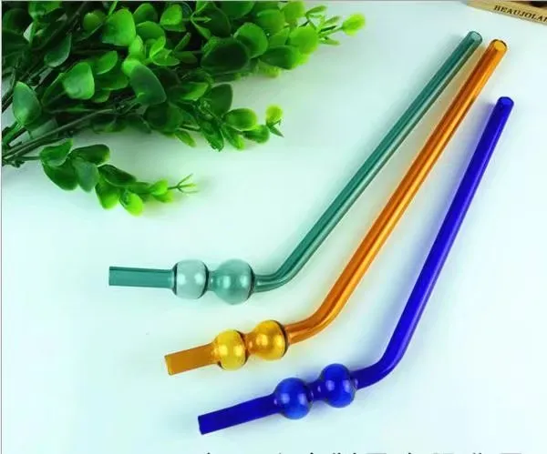 Color gourd glass tube Wholesale Glass Hookah, Glass Water Pipe Fittings, Free Shipping