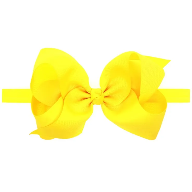 Lovely Baby Girls Head band New Ribbon Bow Party Hair Accessory Cute Children Hair Bows elastic Kids Hair Band C2479