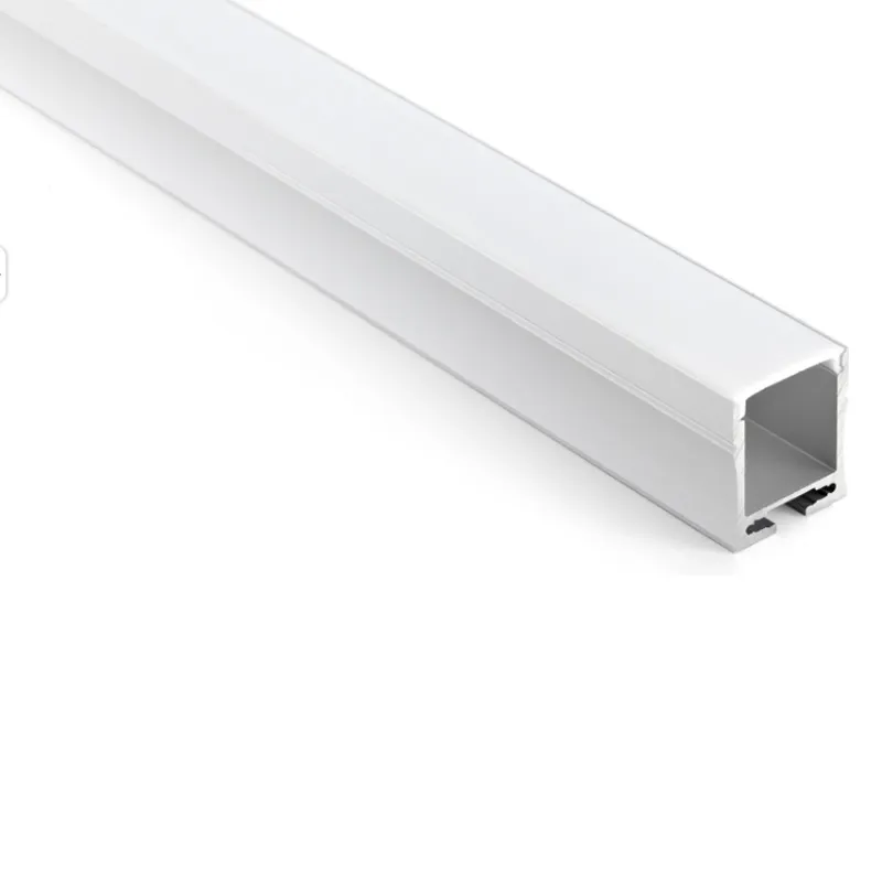 10 x 1m uppsättningar / mycket extruderad aluminiumprofil LED-bandljus och U-formad LED-profilkanal för infällt tak eller hängande ljus