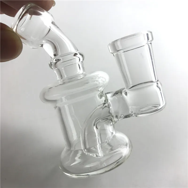 Mini Oil Rigs Glas Bong Dik Clear Glass Hand Pipes 3.2 Inch Bongs Pyrex Glass voor roken