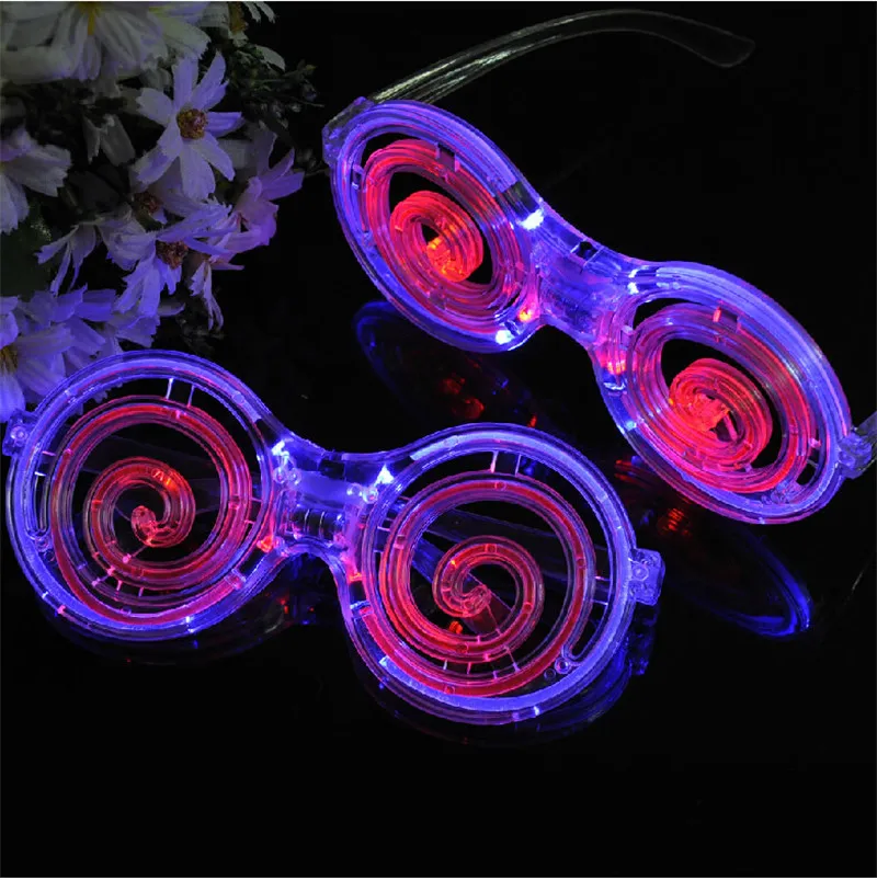 Creative LED Light Glasses Lollipop Blinkande Glasmask För Kids Halloween Julfestival Presentparty Decoration Tillbehör ZA4544