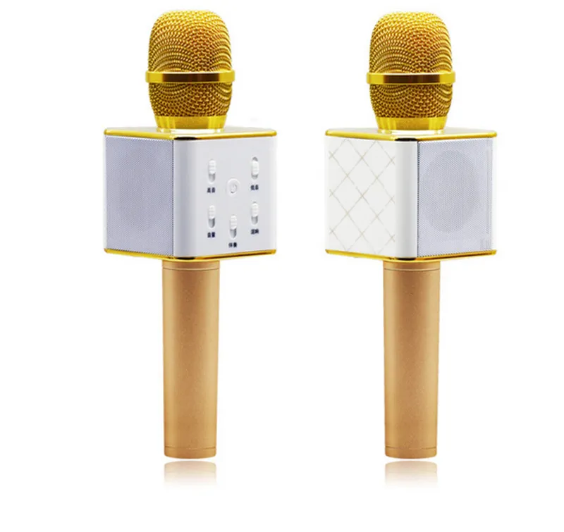 TUXUN Q7 Microphone De Poche Sans Fil KTV Avec Haut-Parleur Mic Microfono De Poche Pour iphone Smartphone Portable Karaoke Player