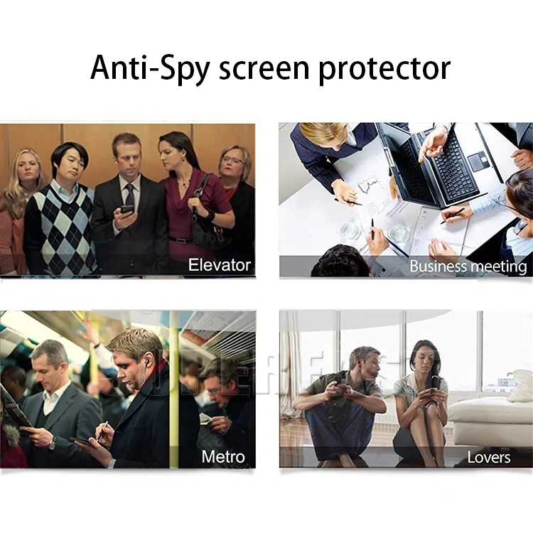 Hüllenfreundlicher Sichtschutz aus gehärtetem Glas, Anti-Spy-Peeping-Displayschutz, 3D-gebogen, für Samsung Note9, Samung Note8, S8, S9 Plus, S7 Edge mit Box