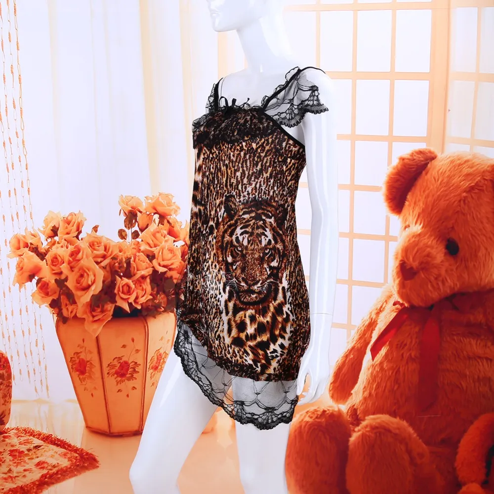 sexig underkläder spets leopard sexig kostym babydoll transparent erotisk underkläder Lenceria sexig underkläder robe sex produkt het