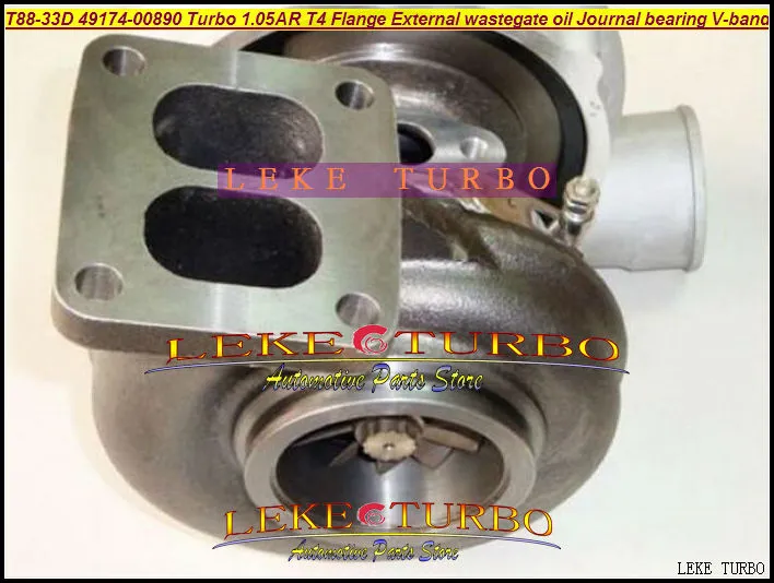 T88 T88-33D 49174-00890 49174 00890 العالمي Turbo Turbocharger 1.05 AR T4 شفة النفط مجلة تحمل 97mm V الفرقة 1000HP